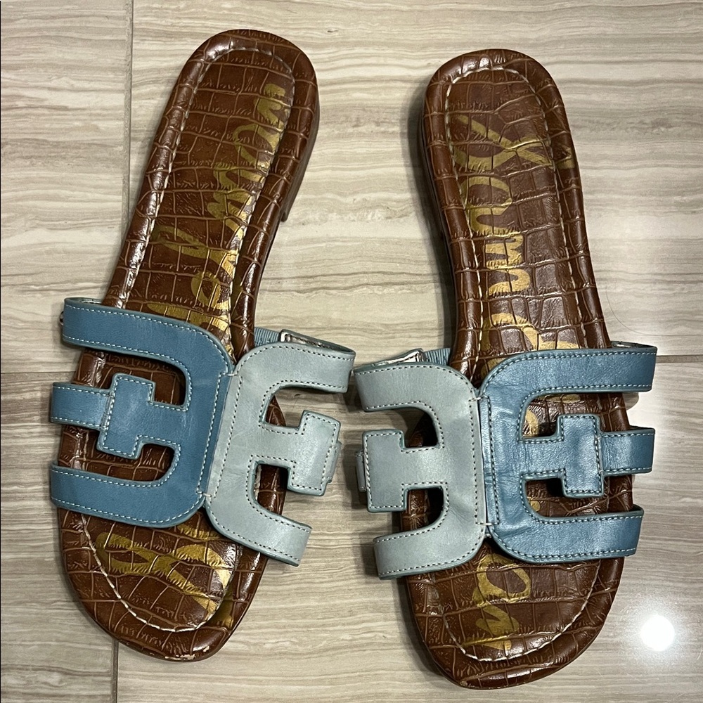 Sam Edelman Blue and Brown Sandals